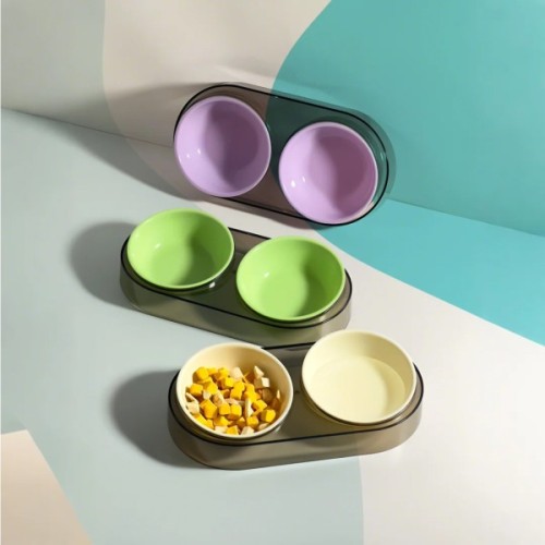 Посуд для котів Me&Pet Миска подвійна фіолетова (NMP28-3)