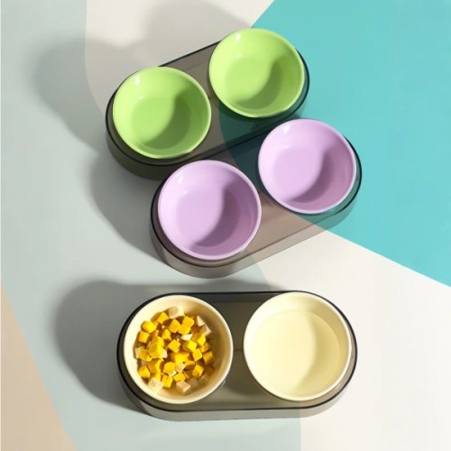 Посуд для котів Me&Pet Миска подвійна фіолетова (NMP28-3)