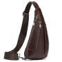 Сумка Vintage Чоловіча слінг шкіряна Коричнева (14737)