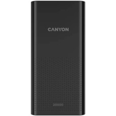 Батарея універсальна Canyon 20000mAh, Input 5V/2A, Output 5V/2.1A(Max), Black (CNE-CPB2001B)
