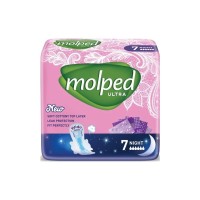 Гігієнічні прокладки Molped Ultra Night 6 крапель 7 шт. (8690536837625/8690536825141)