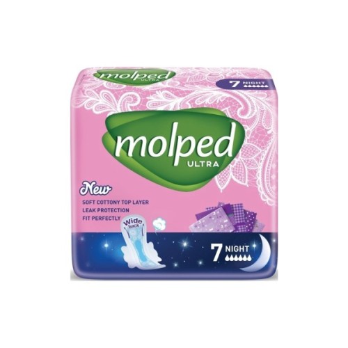 Гігієнічні прокладки Molped Ultra Night 6 крапель 7 шт. (8690536837625/8690536825141)