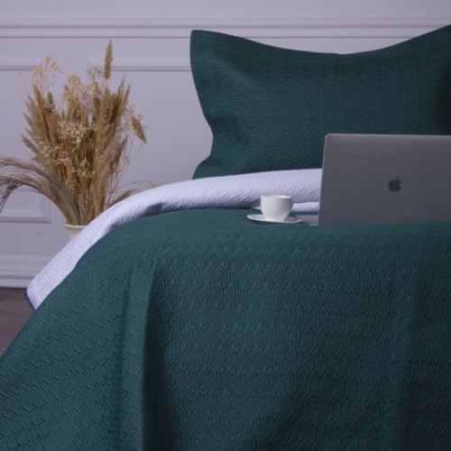 Покривало MirSon набір Imperial Green Line покривало 200х220 см + наволочки 50х70 см х 2 шт (2200007177974)