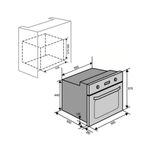 Духова шафа LUXELL B66-SGF3 (DDT) BLACK