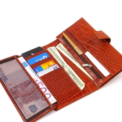 Портмоне Canpellini З натуральної шкіри Коричневе (21719)