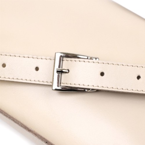 Сумка Shvigel Бананка з натуральної шкіри Бежева (16391)