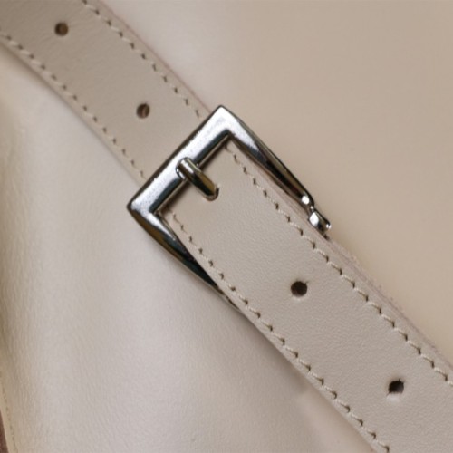 Сумка Shvigel Бананка з натуральної шкіри Бежева (16391)