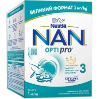 Дитяча суміш Nestle NAN 3 Optipro з 5 олігосахаридами та L. Reuteri від 12 місяців 1 кг (1000077)