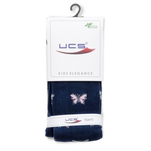 Колготки дитячі UCS Socks з метеликами (M0C0301-2280-7G-blue)