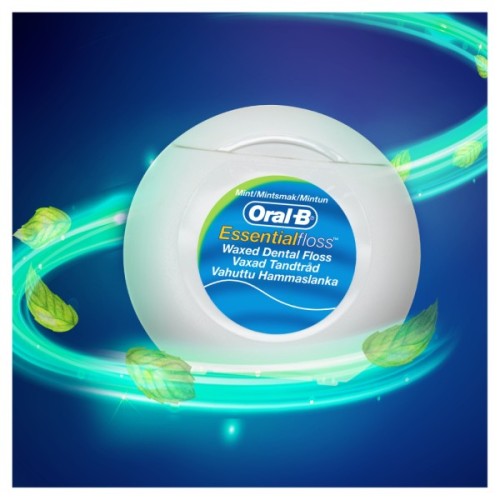 Зубна нитка Oral-B Essential floss Waxed м'ятна 50 м (3014260280772/5010622005029)