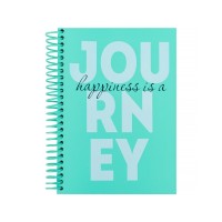 Блокнот Axent на спіралі А5 120 аркушів, клітинка, тверда обкладинка, Journey (8464-3-A)