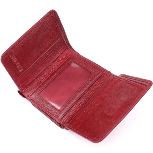 Гаманець ST Leather З натуральної шкіри Бордовий (23073)