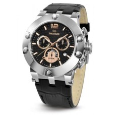 Наручний годинник Seculus 4490.2.503 black-rose, ss, black leather