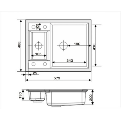 Мийка кухонна GRANADO SAMORA marron