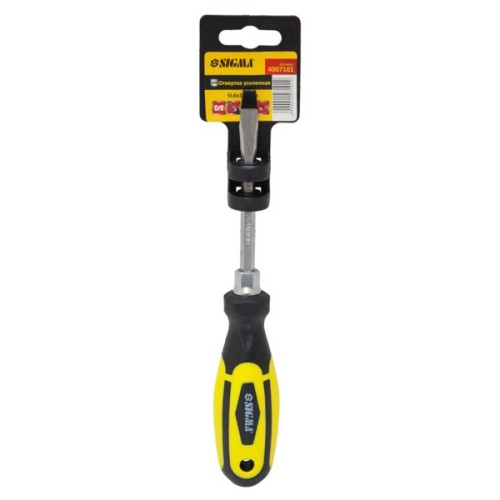 Викрутка Sigma посилена шліцьова SL6x100мм під ключ CrV (4007101)