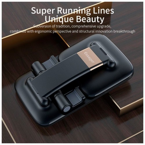 Підставка до планшета та телефона Knight Foldable Desk Mobile Phone Holder Stand (Plastic) Black Essager (EZJZM-QSSJ01)