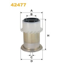 Повітряний фільтр для автомобіля Wixfiltron 42477