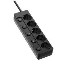 Мережевий фільтр живлення ColorWay CW-PSEA52SBK 5 розеток2м (CW-PSEA52SBK)