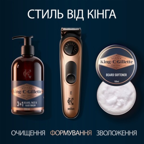 Тример Gillette King C. Beard Trimmer Pro Для бороди (8700216659659)