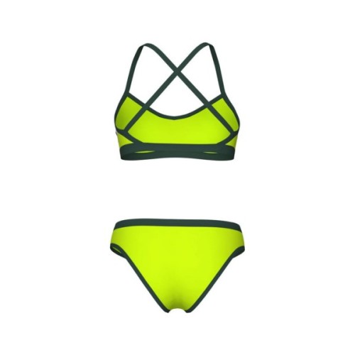 Купальник Arena Icons Bikini Cross Back Solid 005037-660 Салатовий 36 (3468337529231)