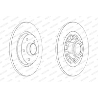 Гальмівний диск FERODO DDF1734-1