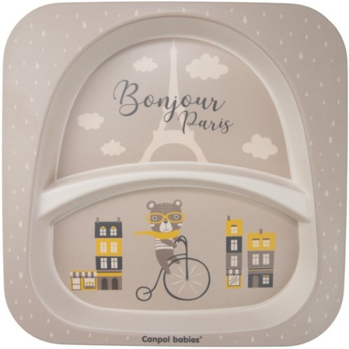 Набір дитячого посуду Canpol babies BONJOUR PARIS посуду 5 ел. бежевий (9/227_bei)