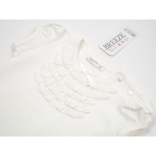 Футболка дитяча Breeze з мереживом (6640-74G-cream)
