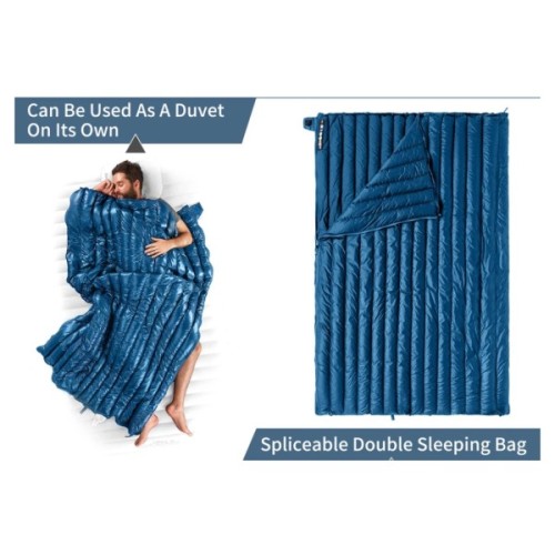 Спальний мішок Naturehike з натуральним пухом CWM295 CNK2300SD013, блакитний (6976023920899)