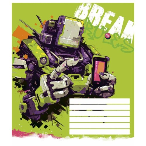 Зошит Школярик Break the rules 18 аркушів лінія (018-3492L)