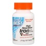 Мінерали Doctor's Best ¶Хелатне залізо, High Absorption Iron, 27 мг, 120 таблеток (DRB-00459)
