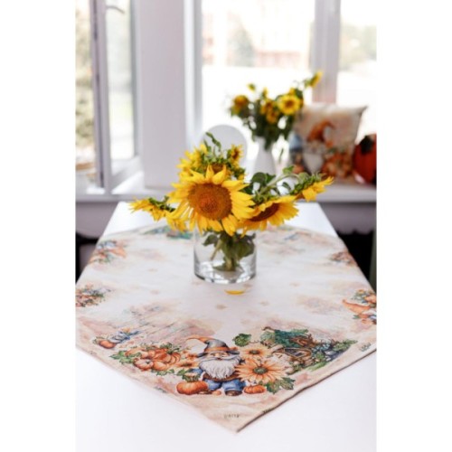 Скатертина Прованс гобеленова Гарбузові гноми 135х260 (036245)