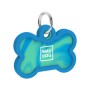 Адресник для тварин WAUDOG Smart ID з QR паспортом "Градієнт блакитний", кістка 40х28 мм (231-4036)