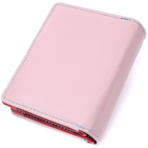 Гаманець ST Leather З натуральної шкіри Бежевий (19439)