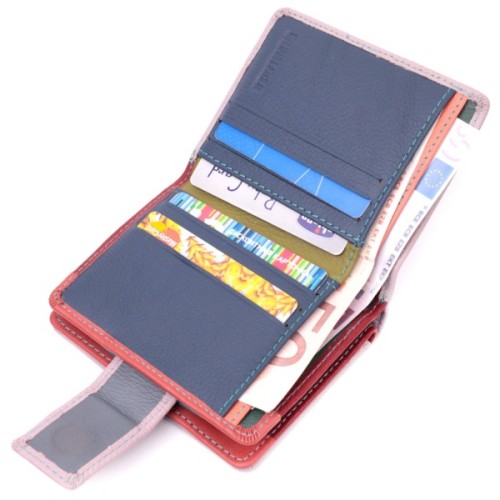 Гаманець ST Leather З натуральної шкіри Бежевий (19439)