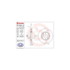 Гальмівний диск Brembo 09.8760.11