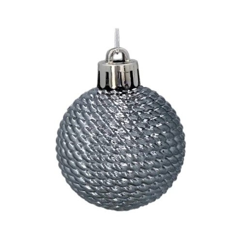 Ялинкова іграшка Chomik пластикові кульки компл. 31шт, 3см, сіро-сині (5900779877160_1)