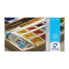 Акварельні фарби Van Gogh 18 кювет+2*10 мл (Біла, Сірий пейна) Royal Talens (8712079048877)