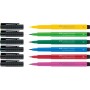 Лайнер Faber-Castell набір капілярних ручок пензликів PITT Artist Pens Brush Springtime, 6 кольорів (32107)