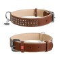 Нашийник для тварин WAUDOG Soft з QR паспортом металічні прикраси L коричневий (7215)