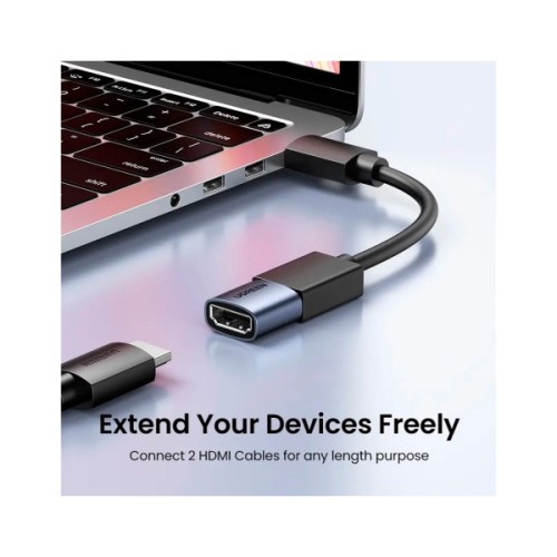 Перехідник HDMI F to HDMI F 8K black Ugreen (90592)