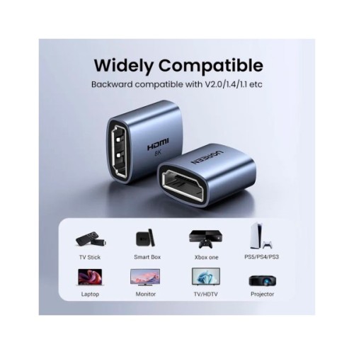 Перехідник HDMI F to HDMI F 8K black Ugreen (90592)