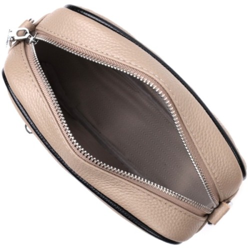 Сумка Vintage Жіноча вечірня на ланцюжку з натуральної шкіри Бежева (22381)