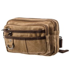 Сумка Vintage Бананка текстильна на пояс Коричнева (20160)