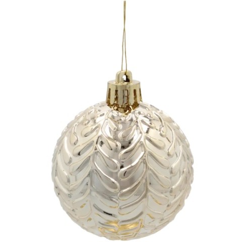 Ялинкова іграшка Chomik пластикові кульки 16 шт, 6см, мікс кольорів (5900779900004)