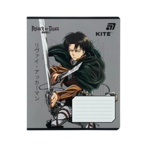 Зошит Kite Attack on Titan, 18 аркушів, клітинка (AT26-236)