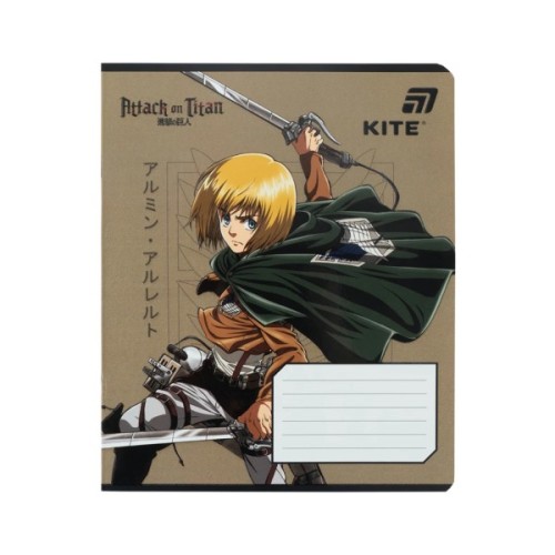 Зошит Kite Attack on Titan, 18 аркушів, клітинка (AT26-236)
