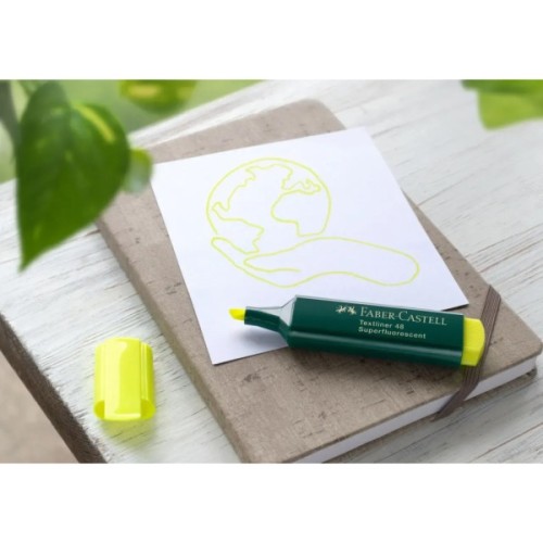 Маркер Faber-Castell текстовий Textliner 48 Superfluorescent, колір жовтий 2 шт в блістері (33021)