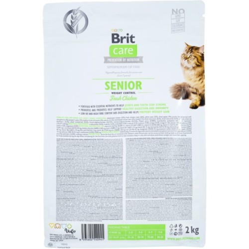 Сухий корм для кішок Brit Care Cat GF Senior Weight Control 2 кг (8595602540945)