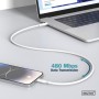 Дата кабель USB 2.0 AM to Lightning 2.0m 12W white Digitus (AK-600108-020-W)