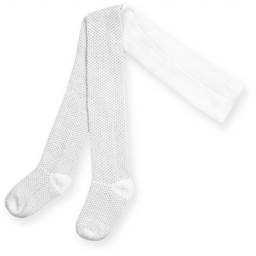 Колготки дитячі Bibaby для дівчаток в крапочку білі (68001-86/G-white)